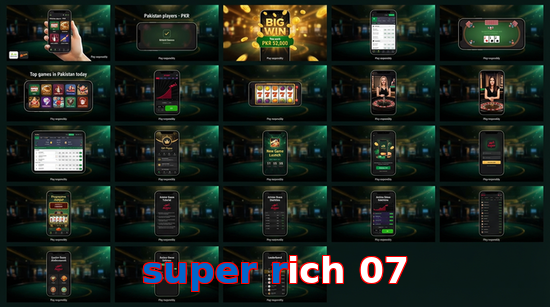 Main screen of Super Rich 07 bet page for PK players
