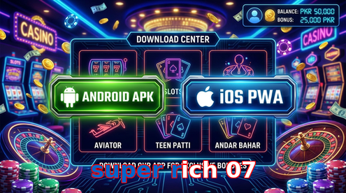 Main screen of Super Rich 07 download page for PK players