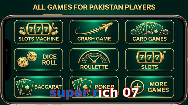 Main screen of Super Rich 07 games page for PK players