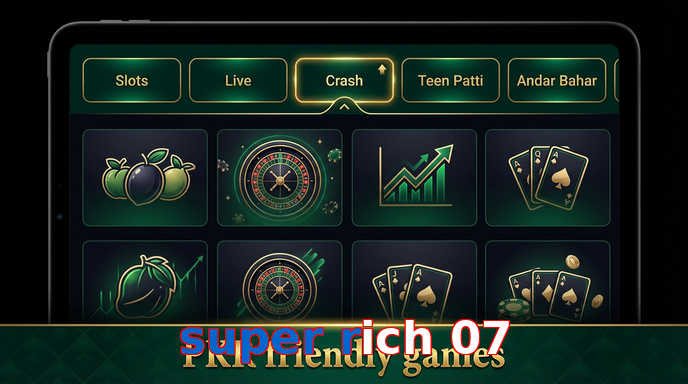 Game list for Super Rich 07 games section