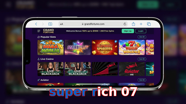 Main screen of Super Rich 07 ios page for PK players
